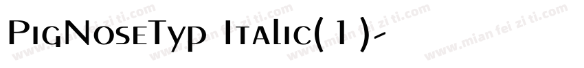 PigNoseTyp Italic(1)字体转换